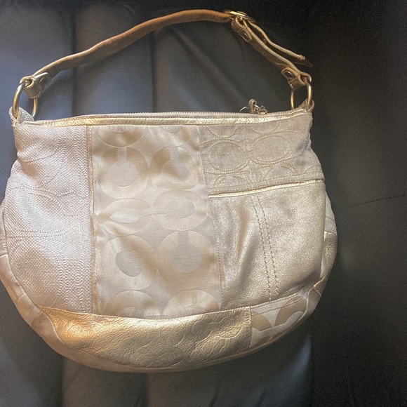 Coach Gold Hobo Shoulder Bag - Picture 4 of 10